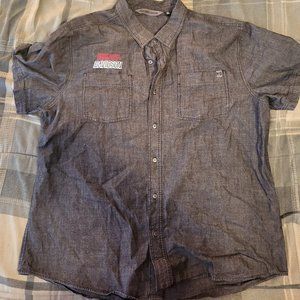 Harley-Davidson Men's Chambray Slim Fit SS Woven Shirt